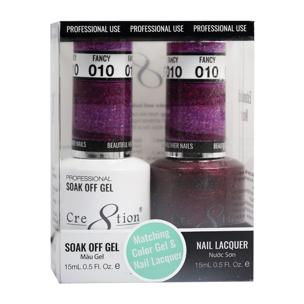 CRE8TION MATCHING COLOR GEL & NAIL LACQUER - 010 Fancy (Shimmery)