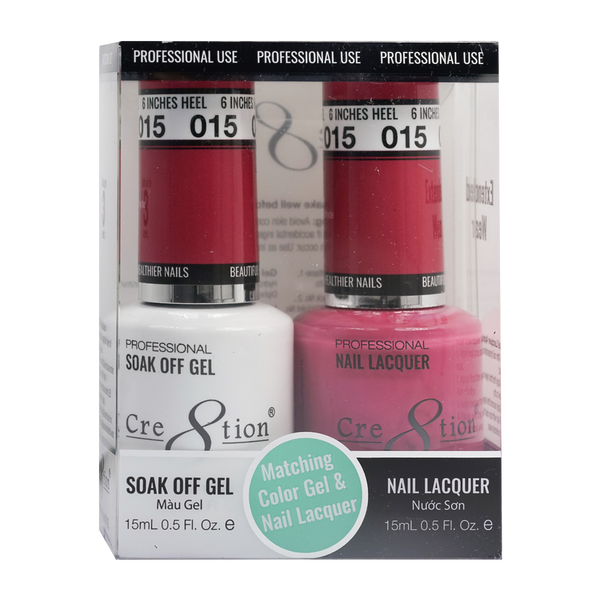 CRE8TION MATCHING COLOR GEL & NAIL LACQUER - 015 6 Inche Heels