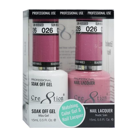 CRE8TION MATCHING COLOR GEL & NAIL LACQUER - 026 Sun Kissed