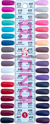 0001 - DND DUO GEL DUO SET  - COLOR CHART #1 SET (36 COLORS)