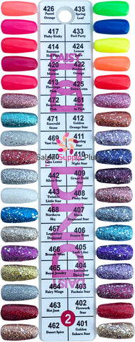 0002 - DND DUO GEL DUO SET  - COLOR CHART #2 SET(36 COLORS)