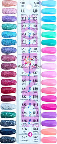 0004 - DND DUO GEL DUO SET  - COLOR CHART #4 SET (36 COLORS)