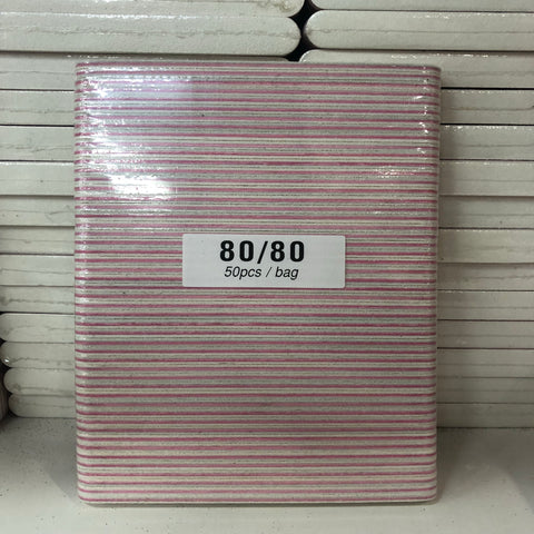 80/80 Grit Nail Files - Pack of 50