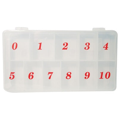 Empty Clear Numbered Nail Tip Storage Case