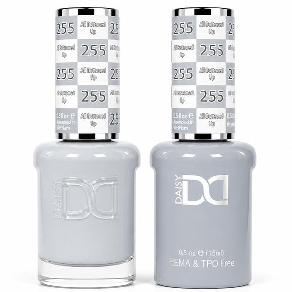 255 ALL BUTTONED UP - DND HEMA FREE & TPO FREE - GEL & LACQUER DUO