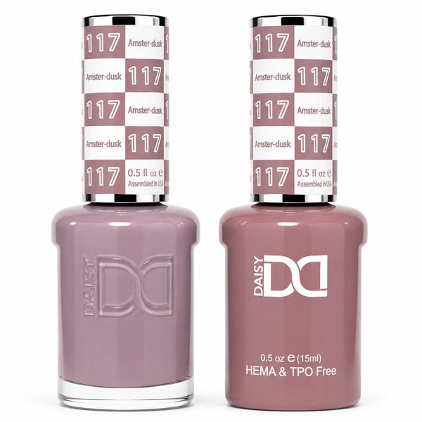 117 AMSTER DUSK - DND HEMA FREE & TPO FREE - GEL & LACQUER DUO