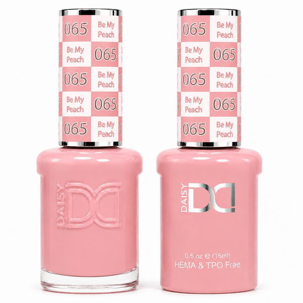 065 BE MY PEACH - DND HEMA FREE & TPO FREE - GEL & LACQUER DUO