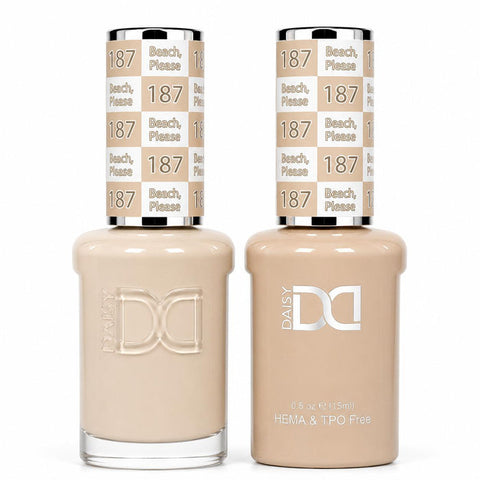 187 BEACH, PLEASE - DND HEMA FREE & TPO FREE - GEL & LACQUER DUO