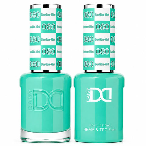080 BEWILDER-MINT - DND HEMA FREE & TPO FREE - GEL & LACQUER DUO