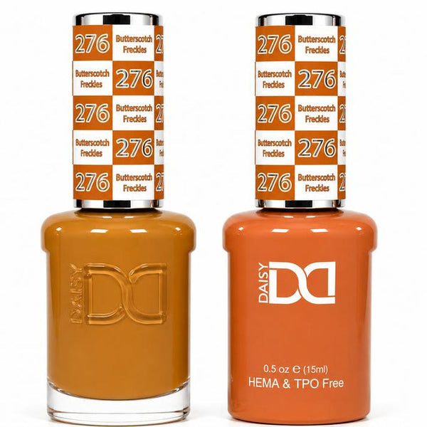 276 BUTTERSCOTCH FRECKLES - DND HEMA FREE & TPO FREE - GEL & LACQUER DUO