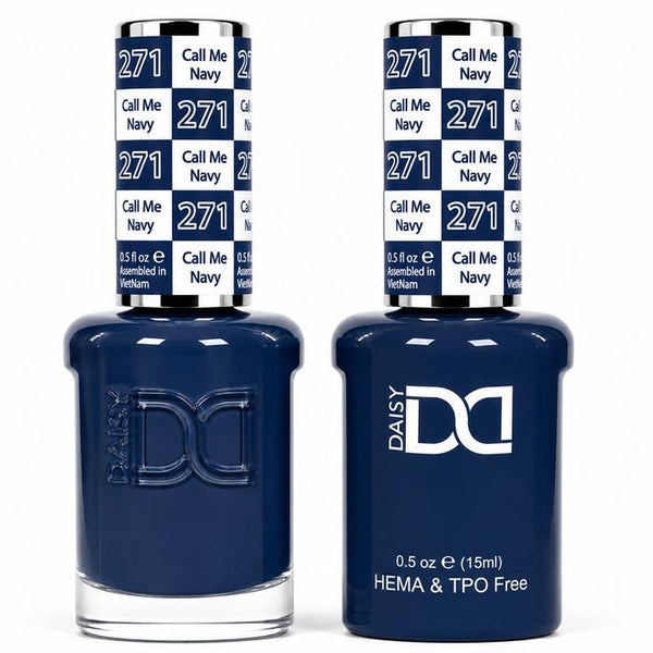 271 CALL ME NAVY - DND HEMA FREE & TPO FREE - GEL & LACQUER DUO