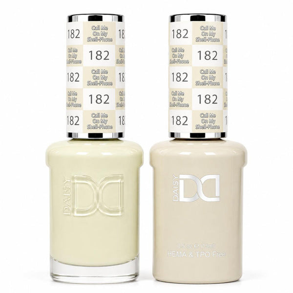 182 CALL ME ON MY SHELL PHONE - DND HEMA FREE & TPO FREE - GEL & LACQUER DUO