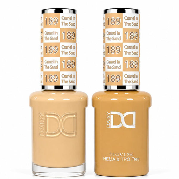 189 CAMEL IN THE SAND - DND HEMA FREE & TPO FREE - GEL & LACQUER DUO