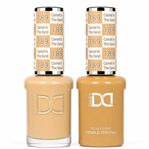 189 CAMEL IN THE SAND - DND HEMA FREE & TPO FREE - GEL & LACQUER DUO