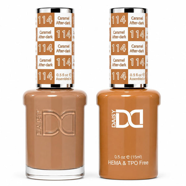 114 CARAMEL AFTERDARK - DND HEMA FREE & TPO FREE - GEL & LACQUER DUO