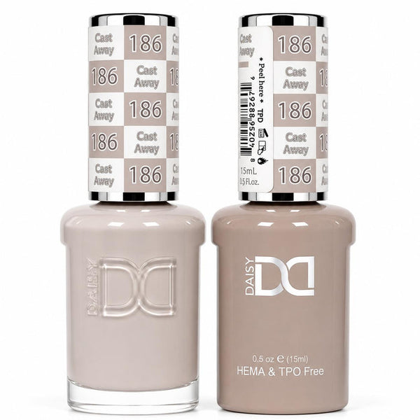 186 CAST AWAY - DND HEMA FREE & TPO FREE - GEL & LACQUER DUO