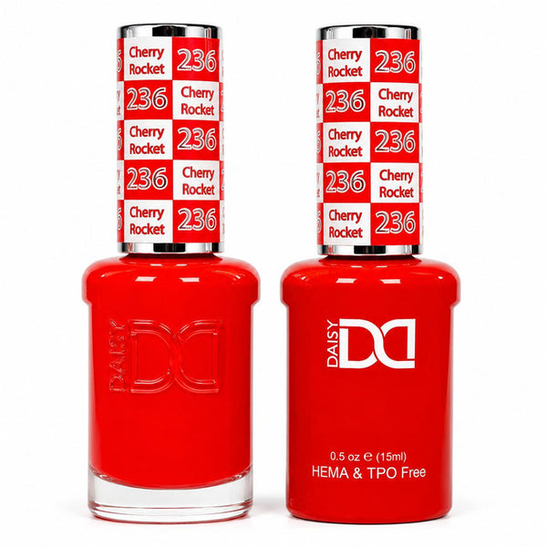 236 CHERRY ROCKET - DND HEMA FREE & TPO FREE - GEL & LACQUER DUO