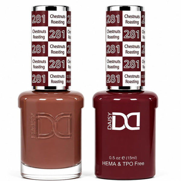 281 CHESTNUT'S ROASTING - DND HEMA FREE & TPO FREE - GEL & LACQUER DUO