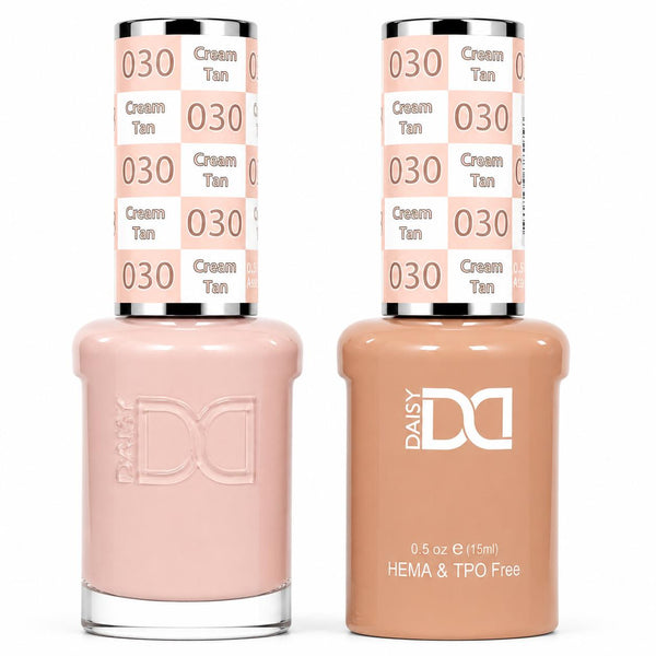 030 CREAM TAN - DND HEMA FREE & TPO FREE - GEL & LACQUER DUO