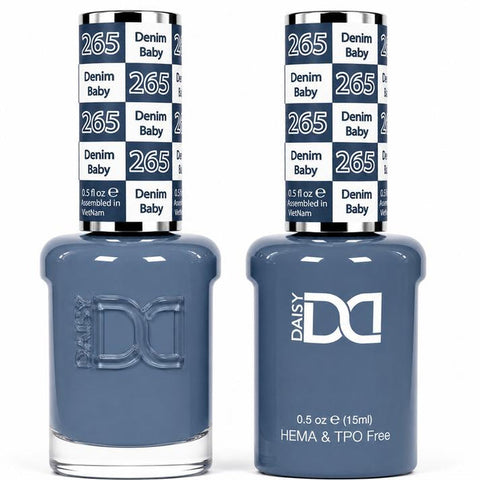 265 DENIM BABY - DND HEMA FREE & TPO FREE - GEL & LACQUER DUO