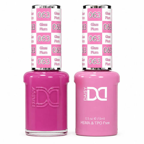 063 GLASS PLUM - DND HEMA FREE & TPO FREE - GEL & LACQUER DUO