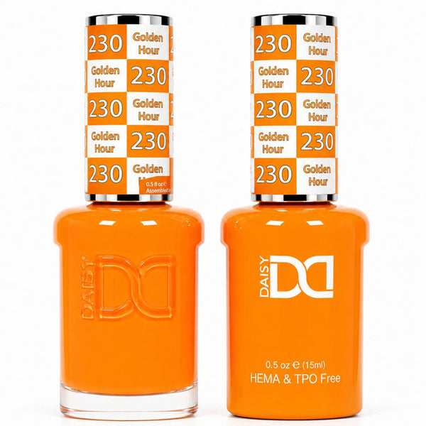 230 GOLDEN HOUR - DND HEMA FREE & TPO FREE - GEL & LACQUER DUO