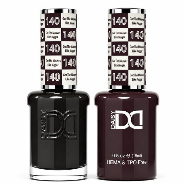 140 GOT THE MAUVES LIKE JAGGER - DND HEMA FREE & TPO FREE - GEL & LACQUER DUO