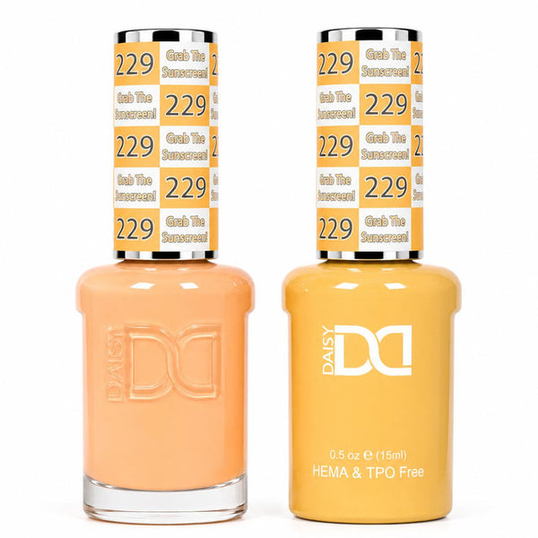 229 GRAB THE SUNSCREEN - DND HEMA FREE & TPO FREE - GEL & LACQUER DUO