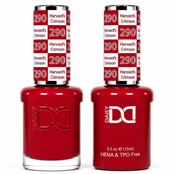 290 HARVARD'S CRIMSON - DND HEMA FREE & TPO FREE - GEL & LACQUER DUO