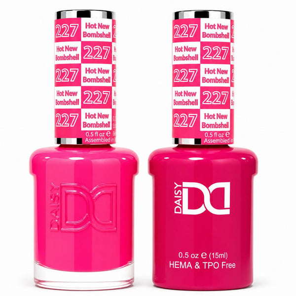 227 HOT NEW BOMBSHELL - DND HEMA FREE & TPO FREE - GEL & LACQUER DUO