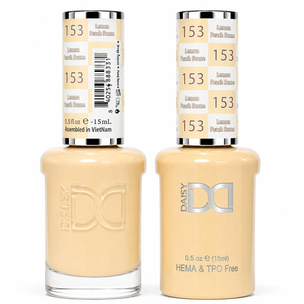 153 LEMON PEACH SCONE - DND HEMA FREE & TPO FREE - GEL & LACQUER DUO
