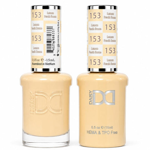 153 LEMON PEACH SCONE - DND HEMA FREE & TPO FREE - GEL & LACQUER DUO