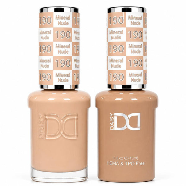190 MINERAL NUDE - DND HEMA FREE & TPO FREE - GEL & LACQUER DUO