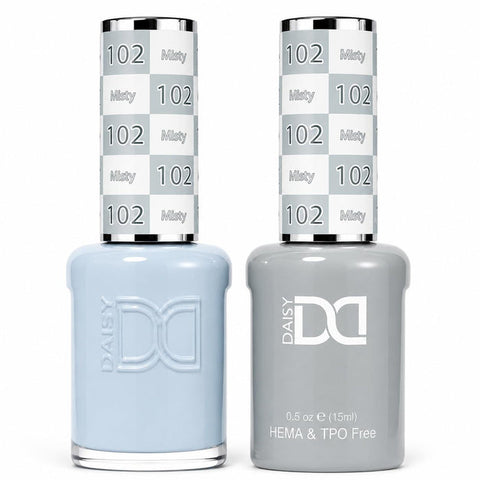 102 MISTY - DND HEMA FREE & TPO FREE - GEL & LACQUER DUO