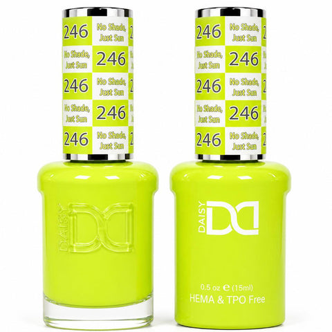246 NO SHAPE, JUST SUN - DND HEMA FREE & TPO FREE - GEL & LACQUER DUO