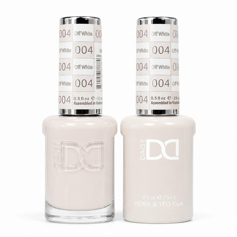004 OFF WHITE - DND HEMA FREE & TPO FREE - GEL & LACQUER DUO
