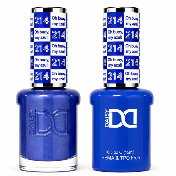 214 OH BUOY, MY AZUL! - DND HEMA FREE & TPO FREE - GEL & LACQUER DUO