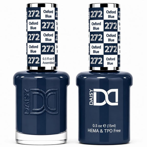 272 OXFORD BLUE - DND HEMA FREE & TPO FREE - GEL & LACQUER DUO