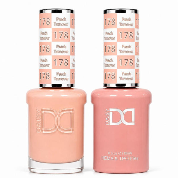 178 PEACH TURNOVER - DND HEMA FREE & TPO FREE - GEL & LACQUER DUO
