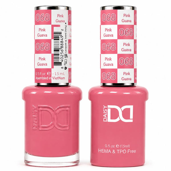 068 PINK GUAVA - DND HEMA FREE & TPO FREE - GEL & LACQUER DUO