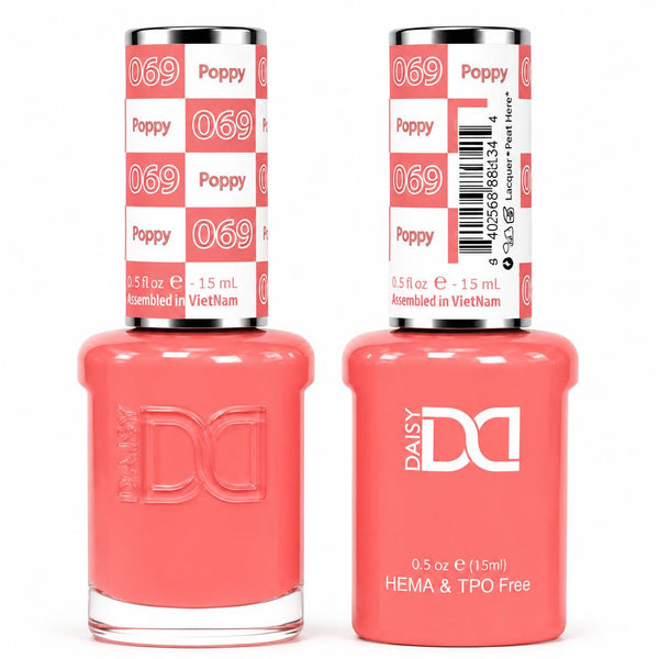 069 POPPY - DND HEMA FREE & TPO FREE - GEL & LACQUER DUO