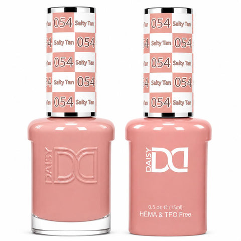 054 SALTY TAN - DND HEMA FREE & TPO FREE - GEL & LACQUER DUO