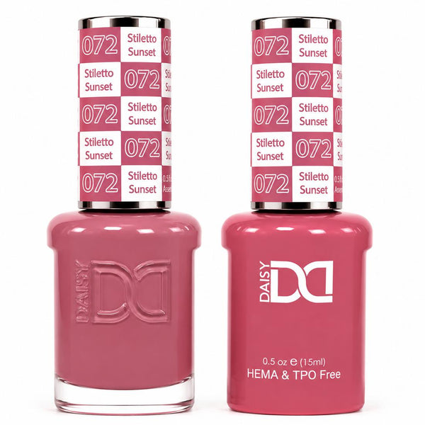 072 SILHOUETTE SUNSET - DND HEMA FREE & TPO FREE - GEL & LACQUER DUO