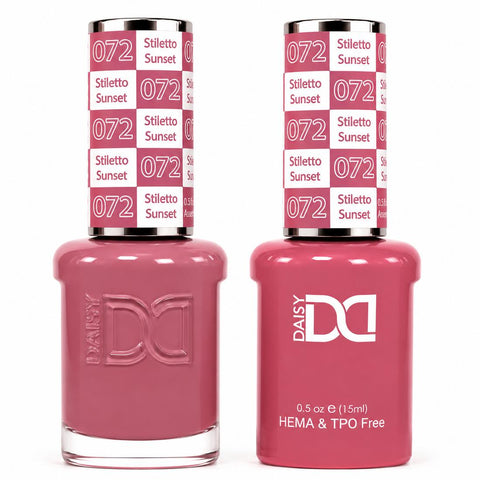 072 SILHOUETTE SUNSET - DND HEMA FREE & TPO FREE - GEL & LACQUER DUO