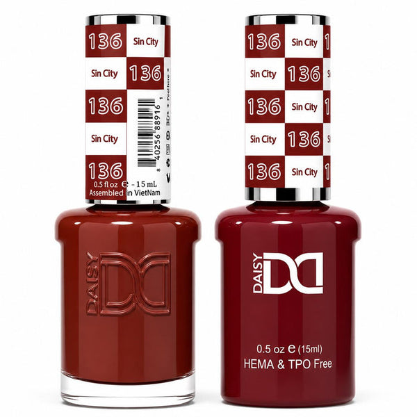 136 SIN CITY - DND HEMA FREE & TPO FREE - GEL & LACQUER DUO