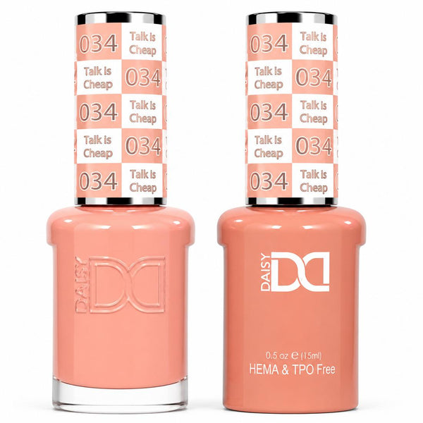 034 TALK IS CHEAP - DND HEMA FREE & TPO FREE - GEL & LACQUER DUO