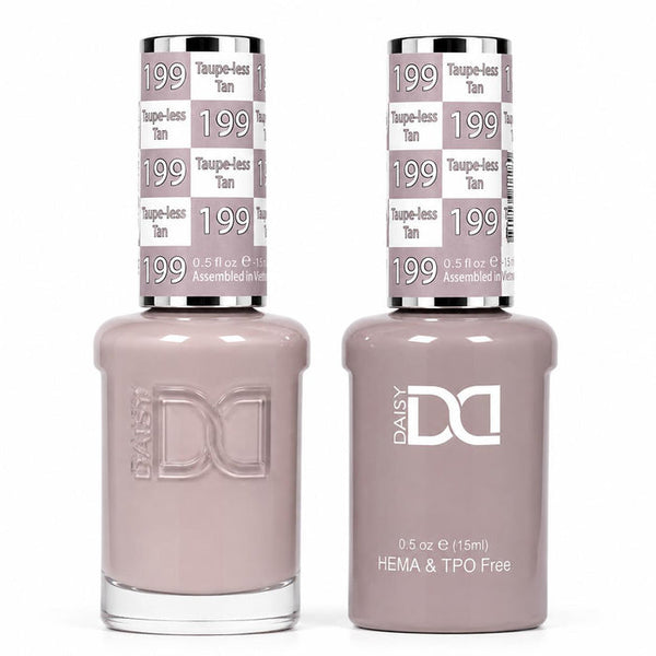 199 TAUPE LESS TAN - DND HEMA FREE & TPO FREE - GEL & LACQUER DUO