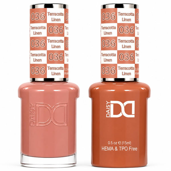 036 TERRACOTTA LUAU - DND HEMA FREE & TPO FREE - GEL & LACQUER DUO