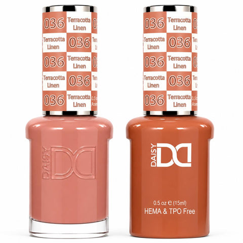 036 TERRACOTTA LUAU - DND HEMA FREE & TPO FREE - GEL & LACQUER DUO