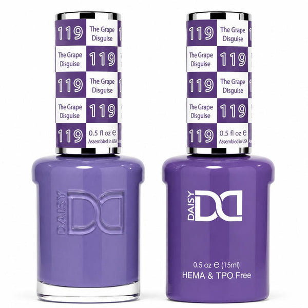 119 THE GRAPE DISGUISE - DND HEMA FREE & TPO FREE - GEL & LACQUER DUO